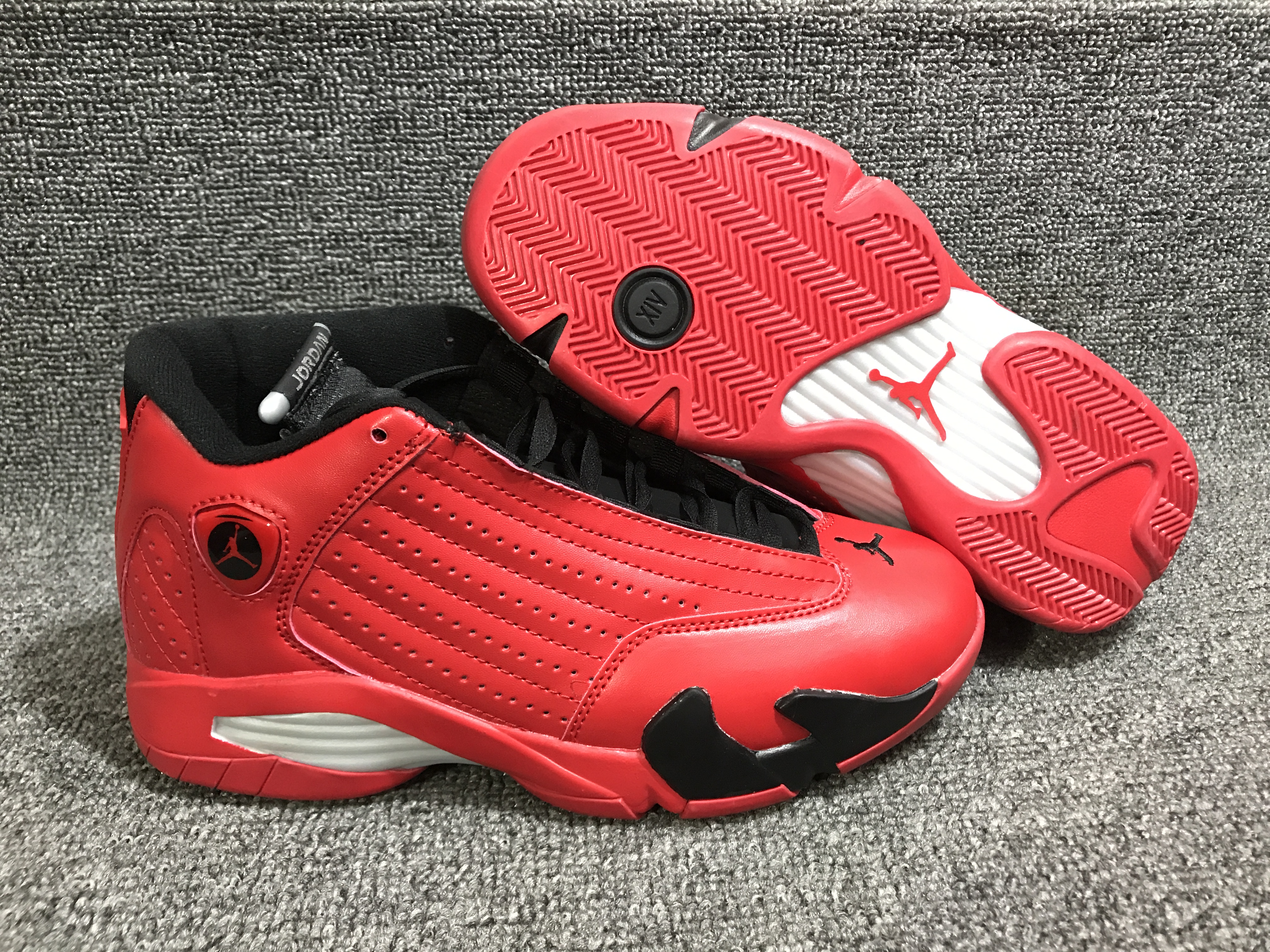 New Air Jordan 14 Red Black White Shoes